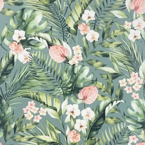 Tropical Flowers Green Tropical Flowers Green
